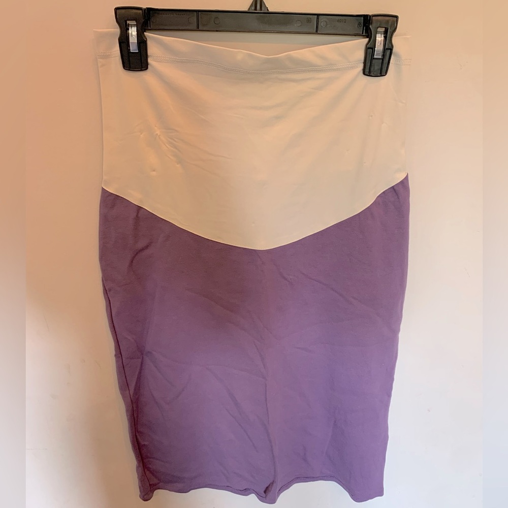 Pink Blush purple maternity pencil skirt